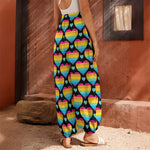 Rainbow LGBT Pride Heart Pattern Print Harem Pants