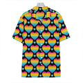Rainbow LGBT Pride Heart Pattern Print Hawaiian Shirt