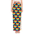 Rainbow LGBT Pride Heart Pattern Print High Slit Maxi Skirt