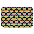 Rainbow LGBT Pride Heart Pattern Print Indoor Door Mat