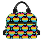Rainbow LGBT Pride Heart Pattern Print Insulated Lunch Bag