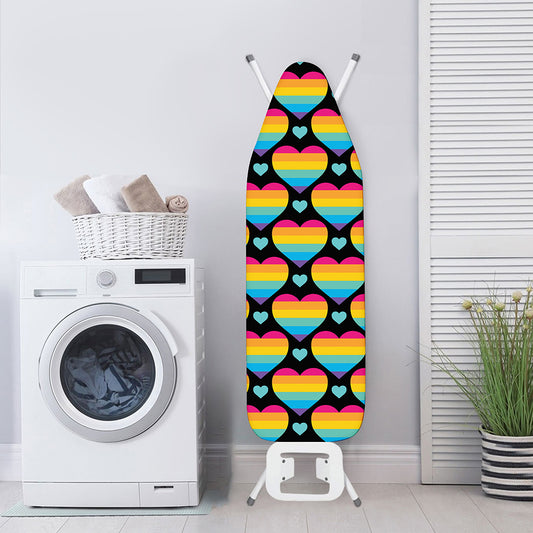 Rainbow LGBT Pride Heart Pattern Print Ironing Board Cover