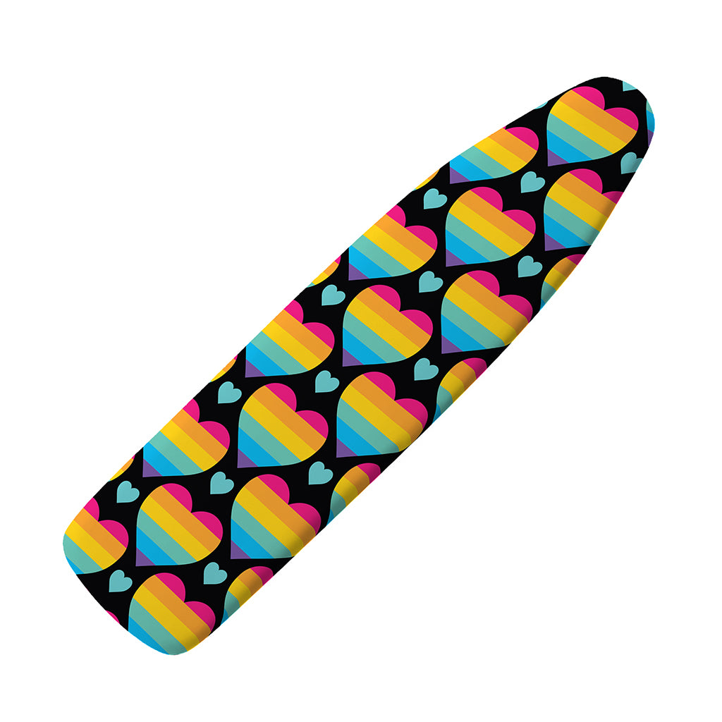 Rainbow LGBT Pride Heart Pattern Print Ironing Board Cover