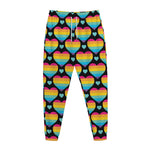 Rainbow LGBT Pride Heart Pattern Print Jogger Pants