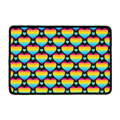 Rainbow LGBT Pride Heart Pattern Print Kitchen Mat