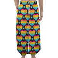 Rainbow LGBT Pride Heart Pattern Print Lantern Pants