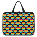 Rainbow LGBT Pride Heart Pattern Print Laptop Sleeve With Handle