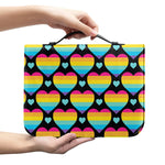 Rainbow LGBT Pride Heart Pattern Print Leather Bible Cover