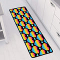 Rainbow LGBT Pride Heart Pattern Print Long Kitchen Mat