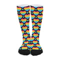 Rainbow LGBT Pride Heart Pattern Print Long Socks