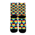 Rainbow LGBT Pride Heart Pattern Print Long Socks