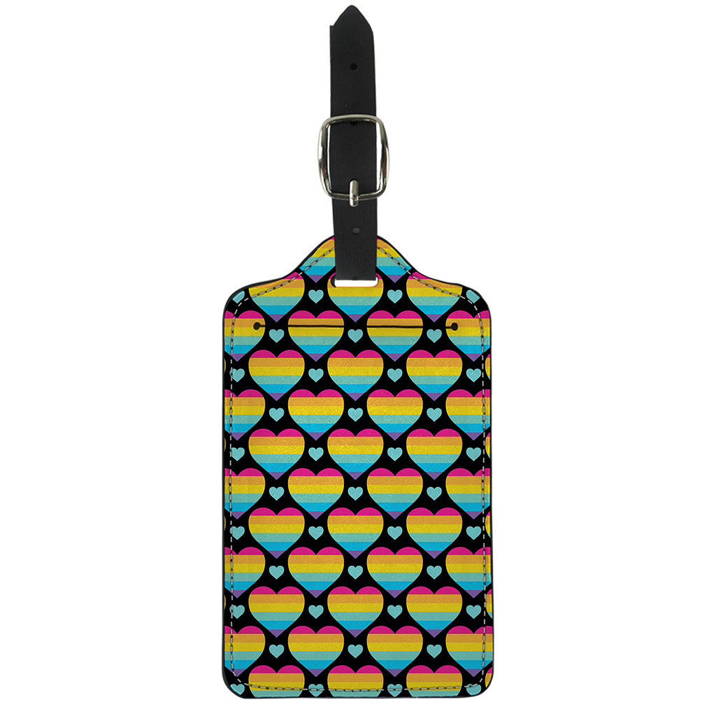 Rainbow LGBT Pride Heart Pattern Print Luggage Tag