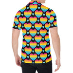 Rainbow LGBT Pride Heart Pattern Print Men's Shirt