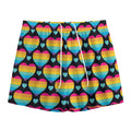 Rainbow LGBT Pride Heart Pattern Print Mesh Shorts