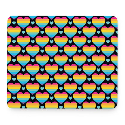 Rainbow LGBT Pride Heart Pattern Print Mouse Pad
