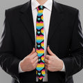 Rainbow LGBT Pride Heart Pattern Print Necktie