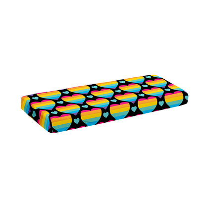 Rainbow LGBT Pride Heart Pattern Print Piano Keyboard Cover