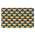 Rainbow LGBT Pride Heart Pattern Print Polyester Doormat