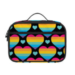 Rainbow LGBT Pride Heart Pattern Print Portable Lunch Bag
