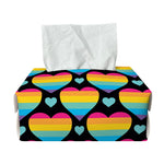 Rainbow LGBT Pride Heart Pattern Print Rectangle Tissue Box Cover