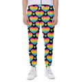 Rainbow LGBT Pride Heart Pattern Print Joggers