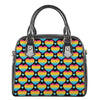 Rainbow LGBT Pride Heart Pattern Print Shoulder Handbag