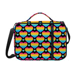 Rainbow LGBT Pride Heart Pattern Print Shoulder Strap Bible Bag