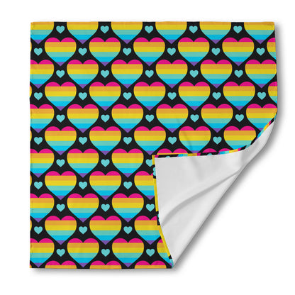 Rainbow LGBT Pride Heart Pattern Print Silk Bandana