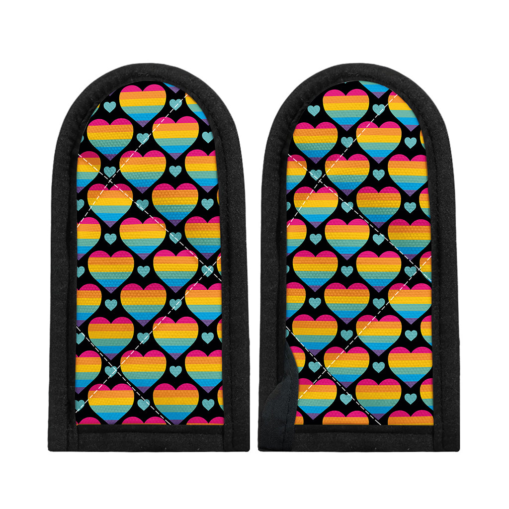Rainbow LGBT Pride Heart Pattern Print Skillet Handle Cover