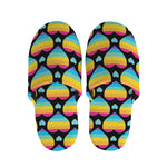 Rainbow LGBT Pride Heart Pattern Print Slippers