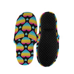 Rainbow LGBT Pride Heart Pattern Print Slippers
