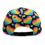 Rainbow LGBT Pride Heart Pattern Print Snapback Cap