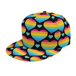 Rainbow LGBT Pride Heart Pattern Print Snapback Cap