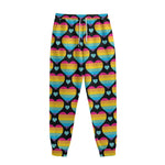 Rainbow LGBT Pride Heart Pattern Print Sweatpants