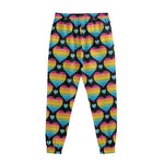 Rainbow LGBT Pride Heart Pattern Print Sweatpants