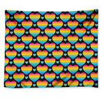 Rainbow LGBT Pride Heart Pattern Print Tapestry