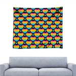 Rainbow LGBT Pride Heart Pattern Print Tapestry