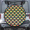 Rainbow LGBT Pride Heart Pattern Print Tire Cover