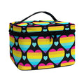 Rainbow LGBT Pride Heart Pattern Print Travel Makeup Bag