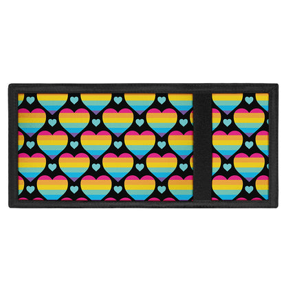Rainbow LGBT Pride Heart Pattern Print Trifold Wallet
