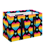 Rainbow LGBT Pride Heart Pattern Print Utility Tote Bag