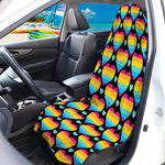 Rainbow LGBT Pride Heart Pattern Print Waterproof Car Seat Cover
