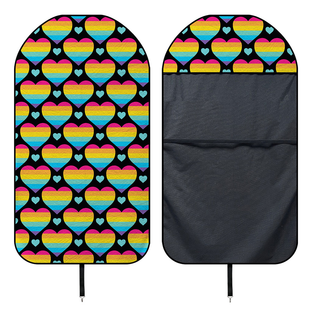 Rainbow LGBT Pride Heart Pattern Print Waterproof Car Seat Cover