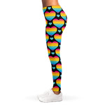 Rainbow LGBT Pride Heart Pattern Print Women's Leggings