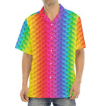 Rainbow Mermaid Scale Pattern Print Aloha Shirt