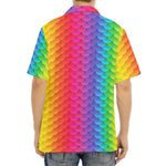 Rainbow Mermaid Scale Pattern Print Aloha Shirt