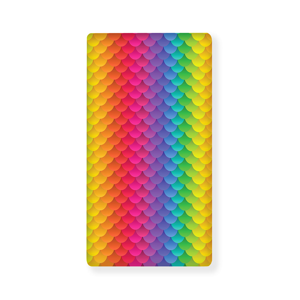 Rainbow Mermaid Scale Pattern Print Baby Crib Sheet