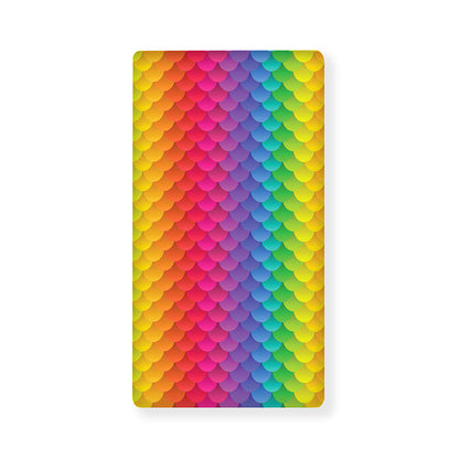 Rainbow Mermaid Scale Pattern Print Baby Crib Sheet