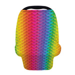 Rainbow Mermaid Scale Pattern Print Baby Seat Cover