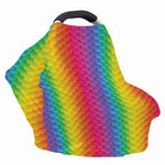 Rainbow Mermaid Scale Pattern Print Baby Seat Cover